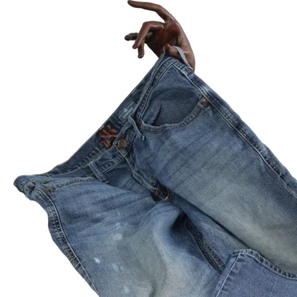 Rock & Republic Blue Wash Distressed Neil Straight Jeans 36/29 - Picture 5 of 7